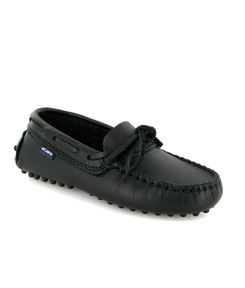 Smooth Leather Laces Drivers, Black