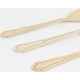 Elegant Gold Foil Detail Wooden Cutlery Set