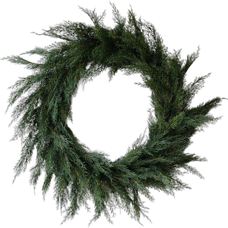 30" Faux Evergreen Cedar Wreath