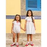 Ivory Rose Stripe Xana Baby Girl Romper