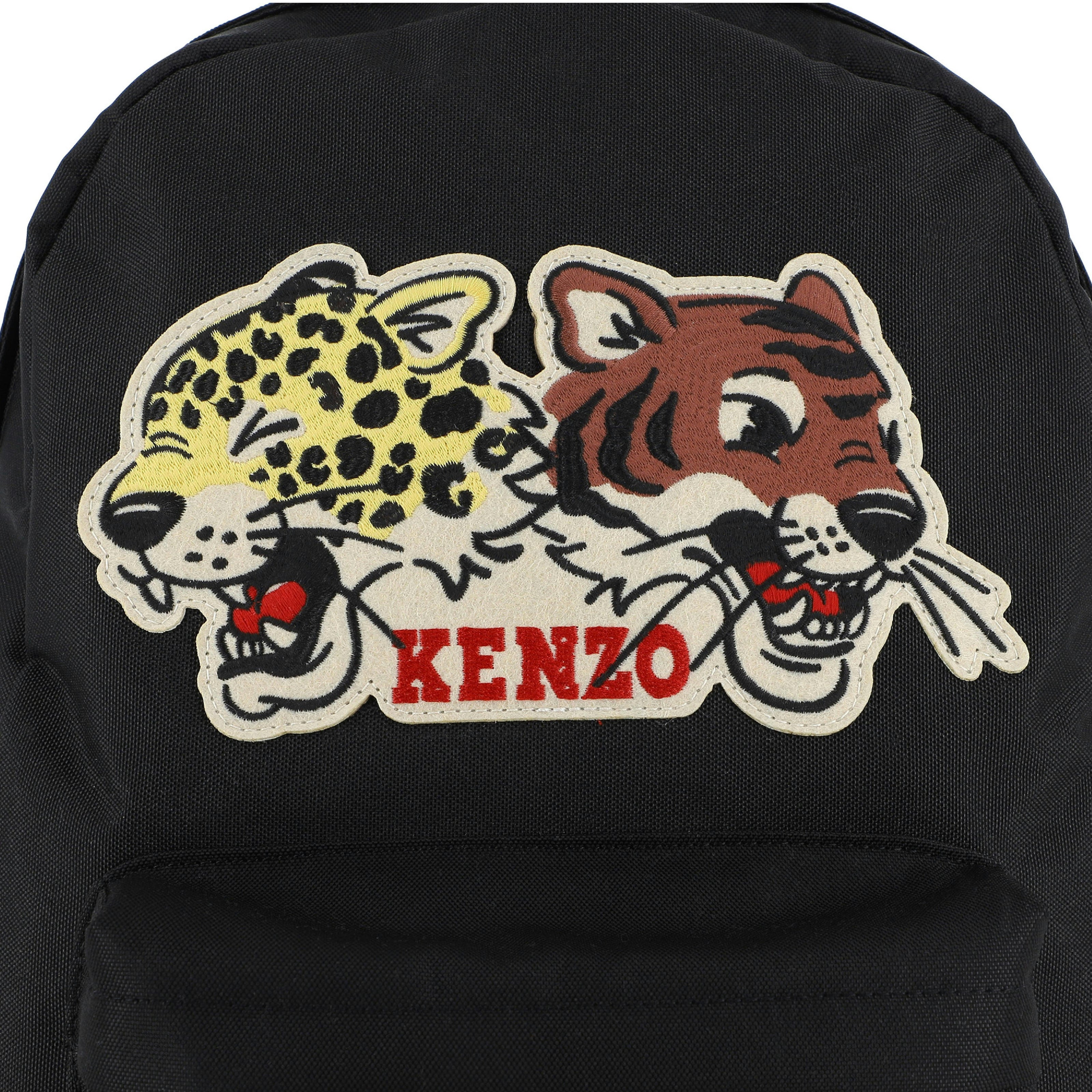 Black Embroidered Backpack