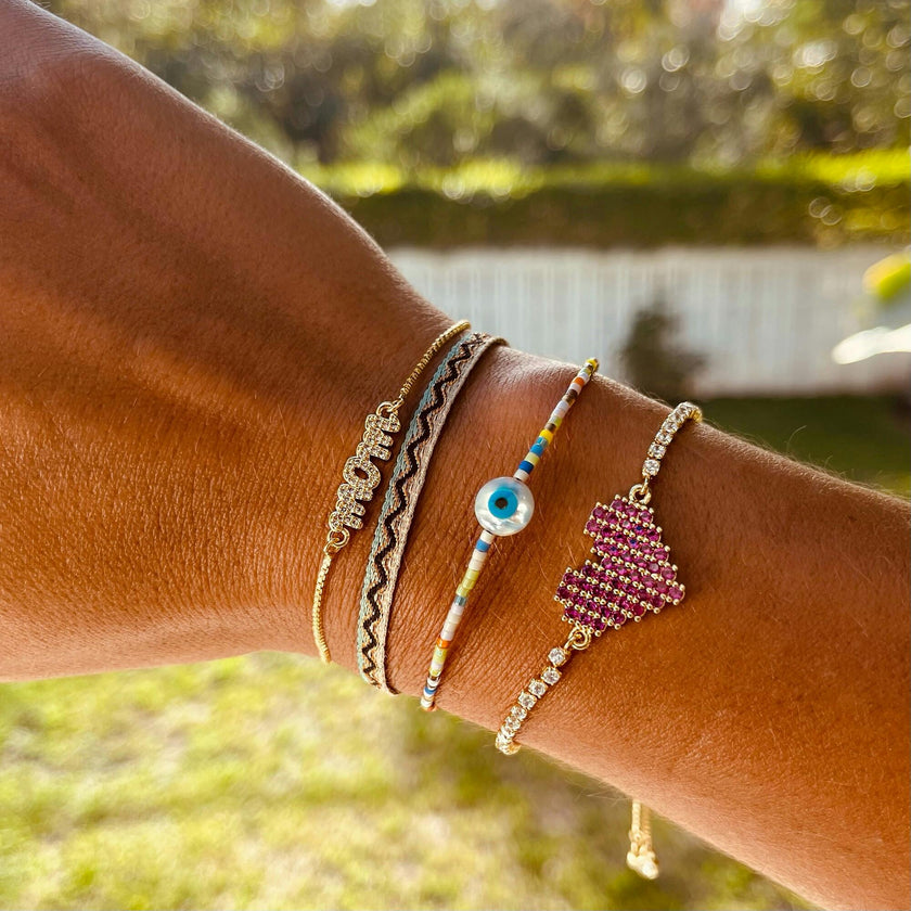 Women's Tetris Heart Bracelet