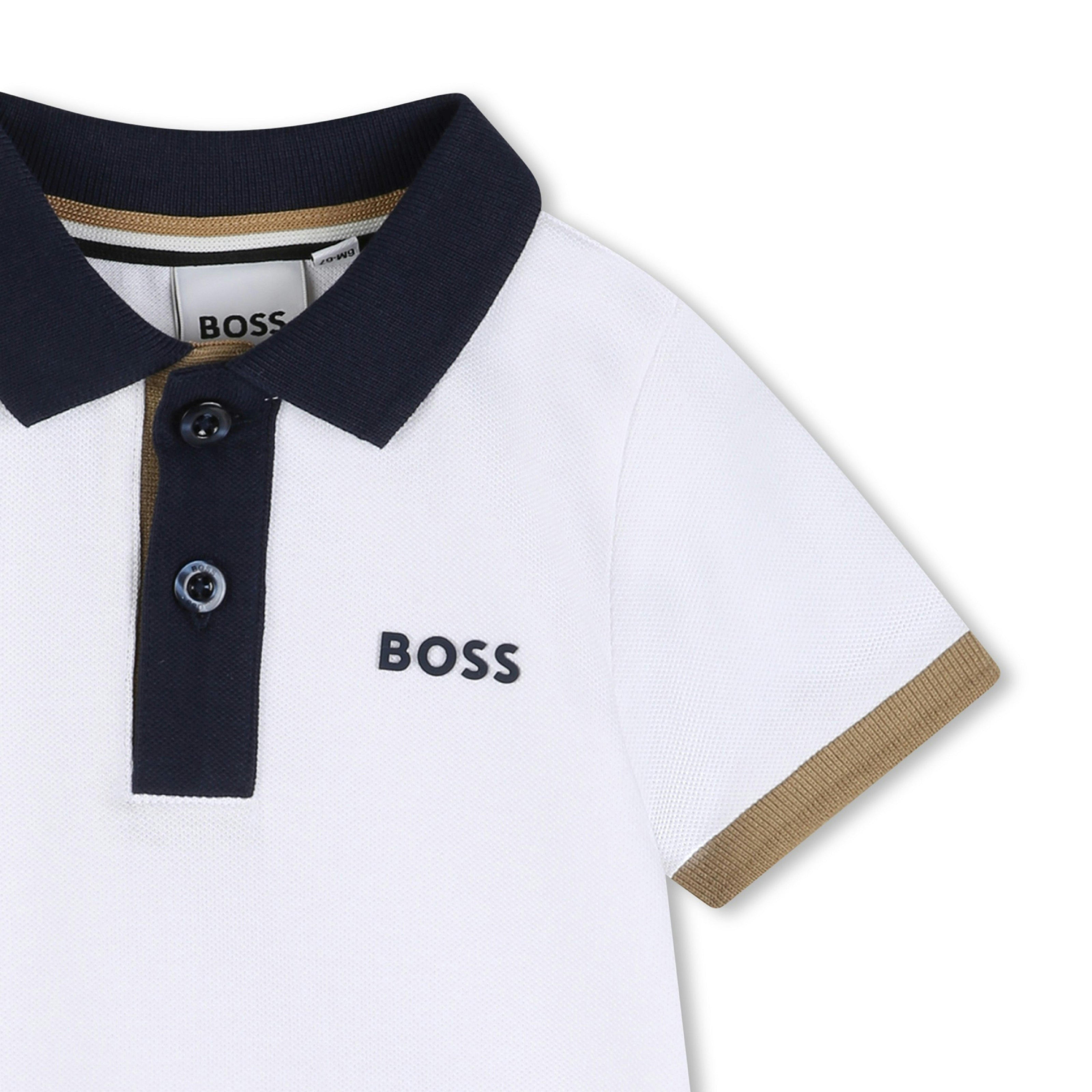 White Short Sleeve Polo Shirt
