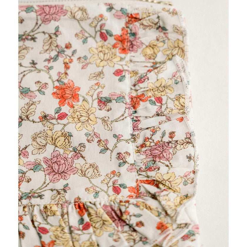 Midsummer Vine Timeless Floral Ruffle Zipper Pouch