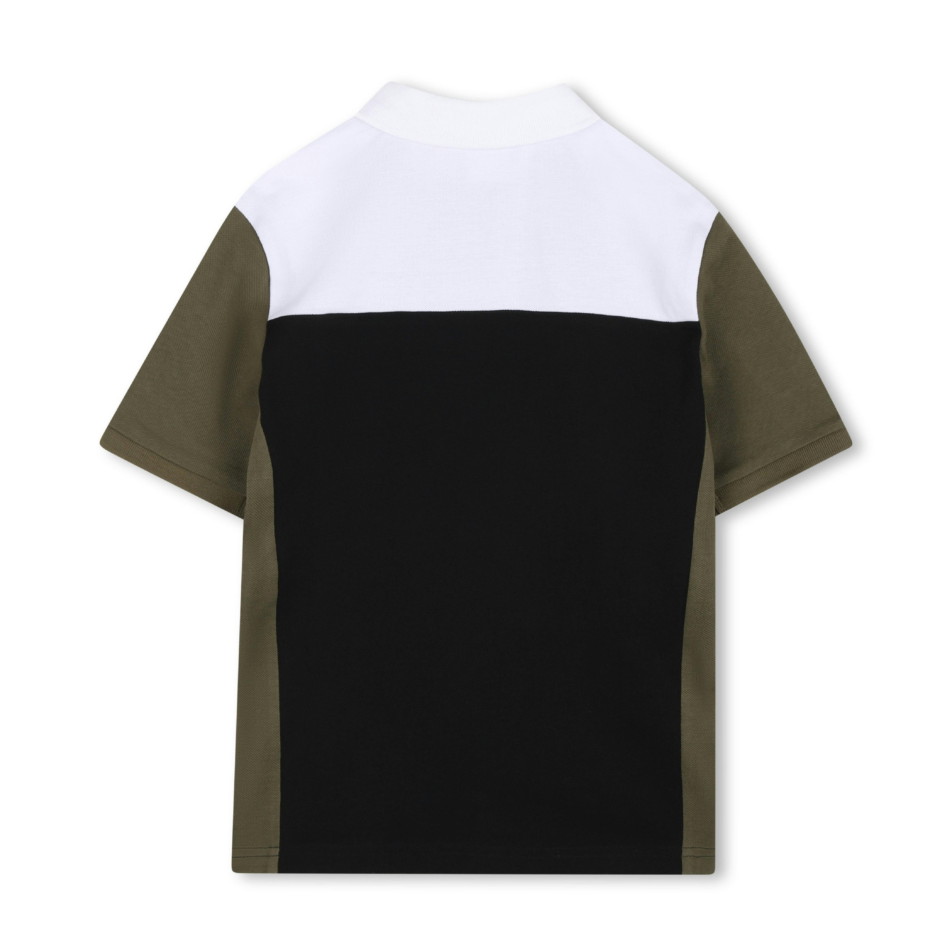 Black Colorblock Polo Shirt