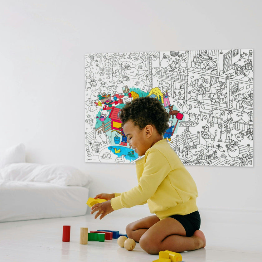 GIANT COLORING POSTER - FARM