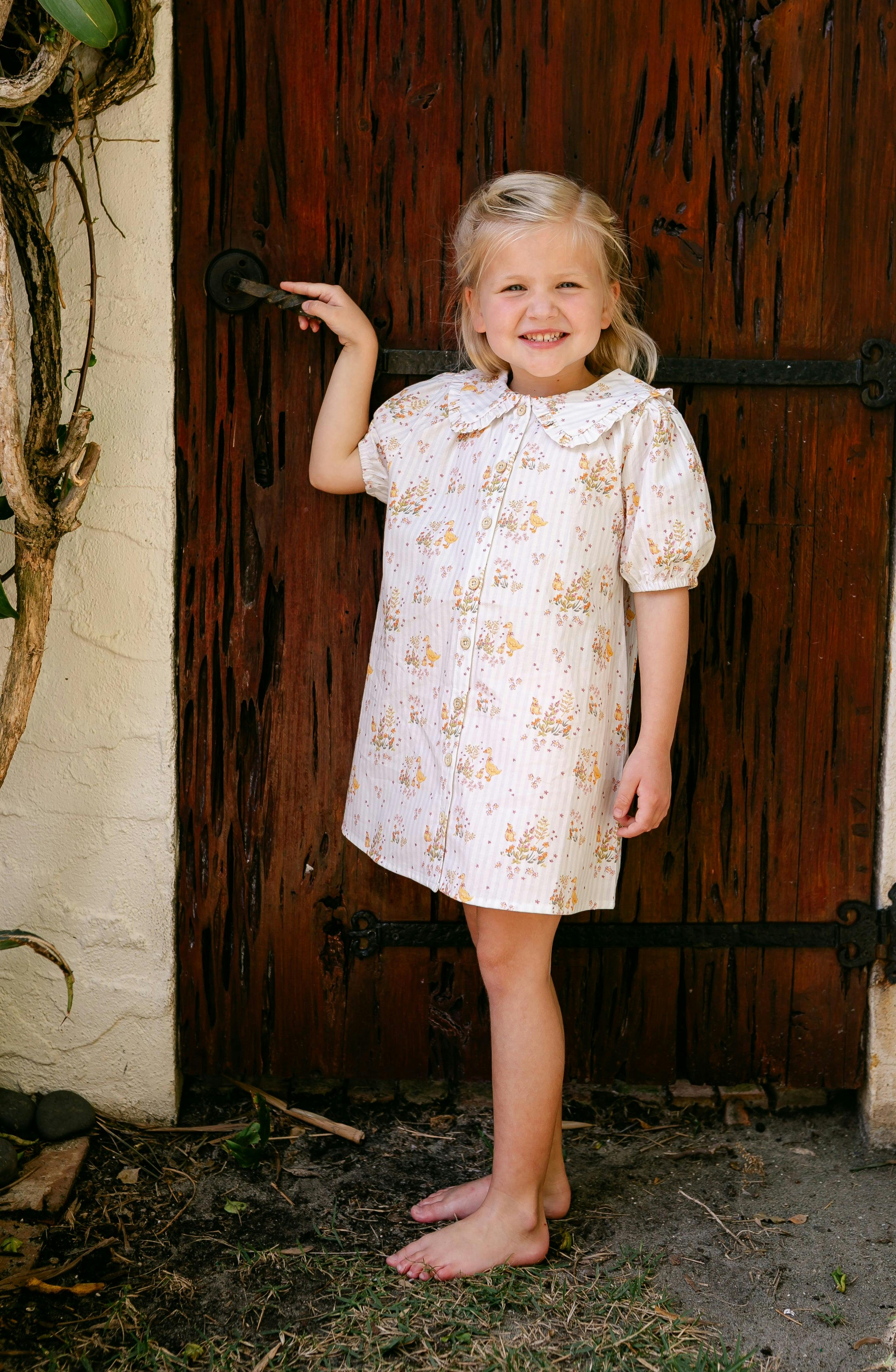 Pippa Dress - Duckling Garden
