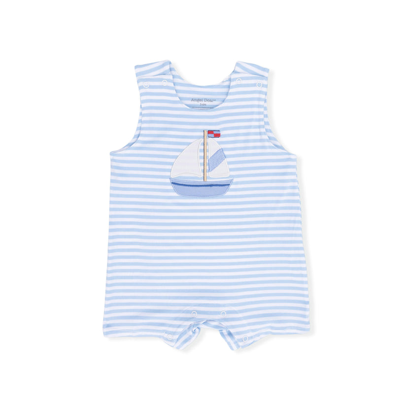 Bubbly Sailboat Stripe - Sleeveless Jon Jon