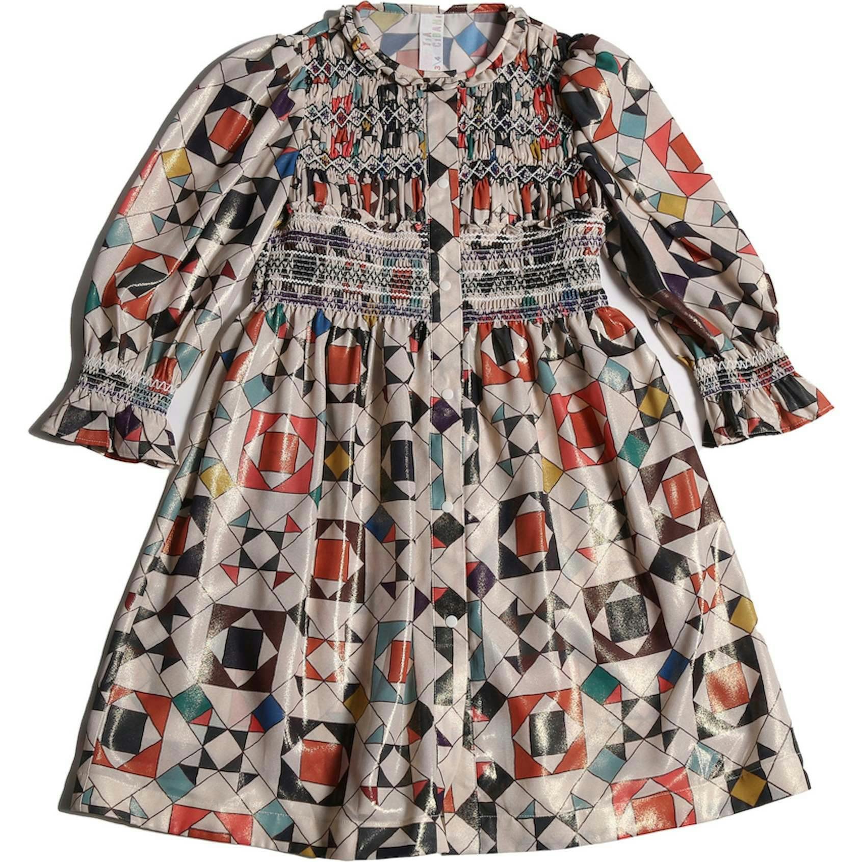 Luna Smocked Shirt Dress