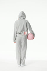 Cami Heather Grey French Terry Wide Leg Jogger - Stole My Heart