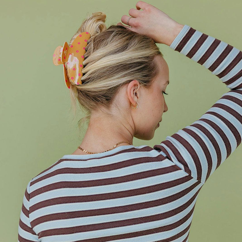 POLKA DOT & STRIPED OVERSIZED CLAWS