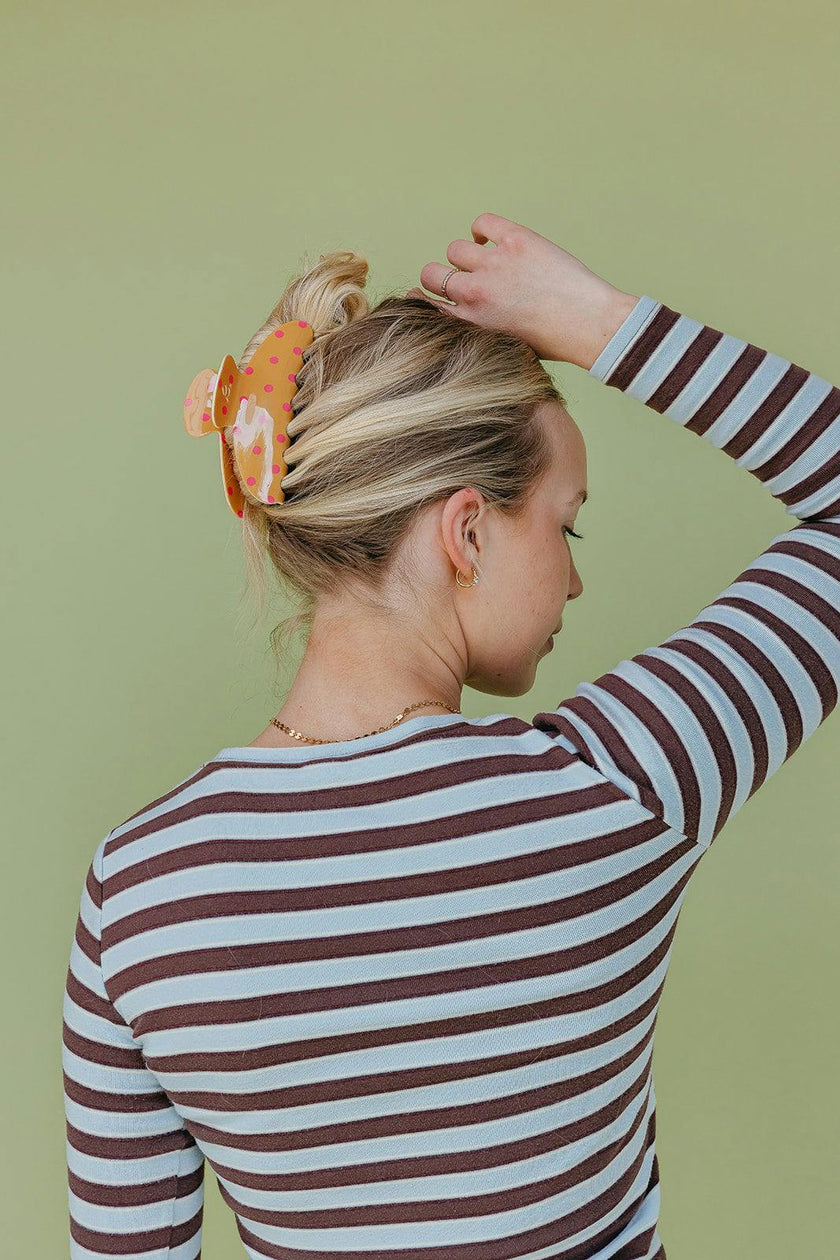 POLKA DOT & STRIPED OVERSIZED CLAWS