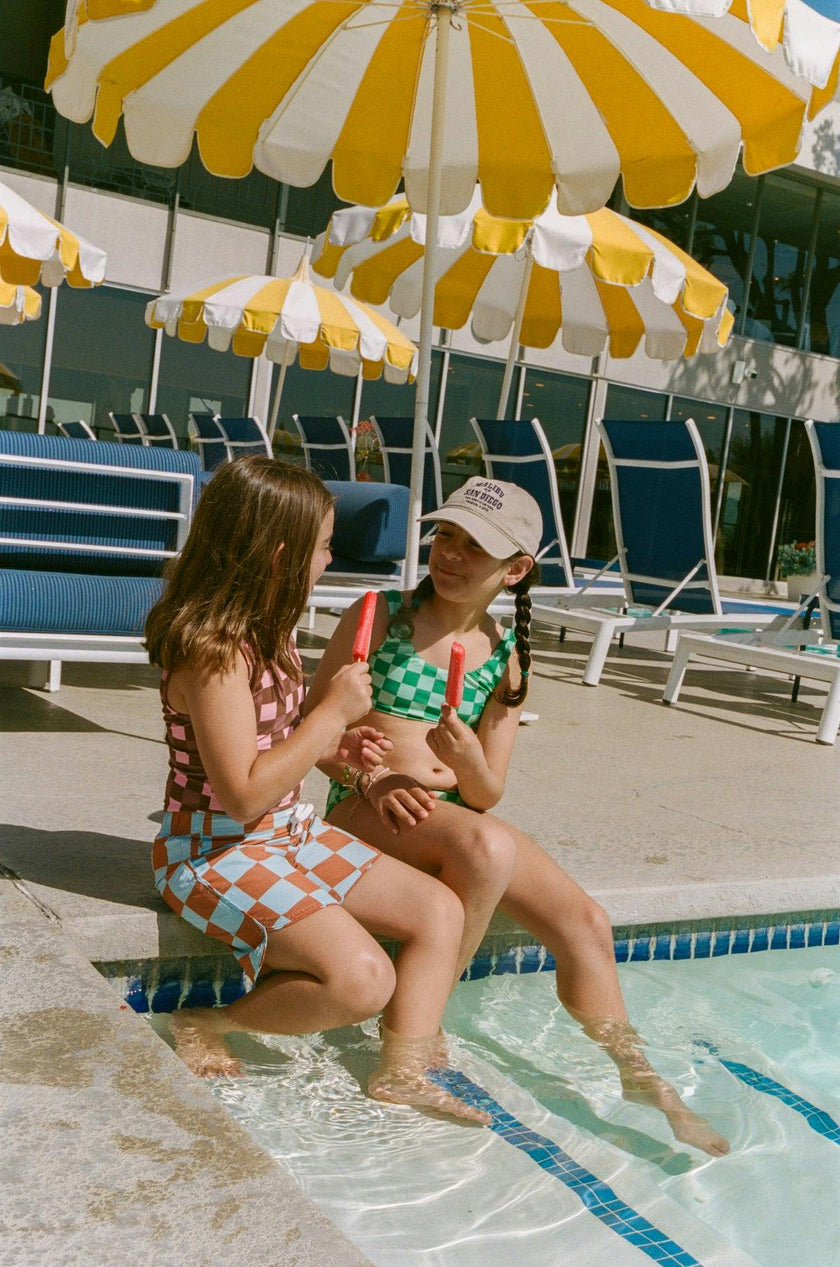 Seaesta Surf x Heather Taylor Home / Gingham Swimsuit / Raspberry