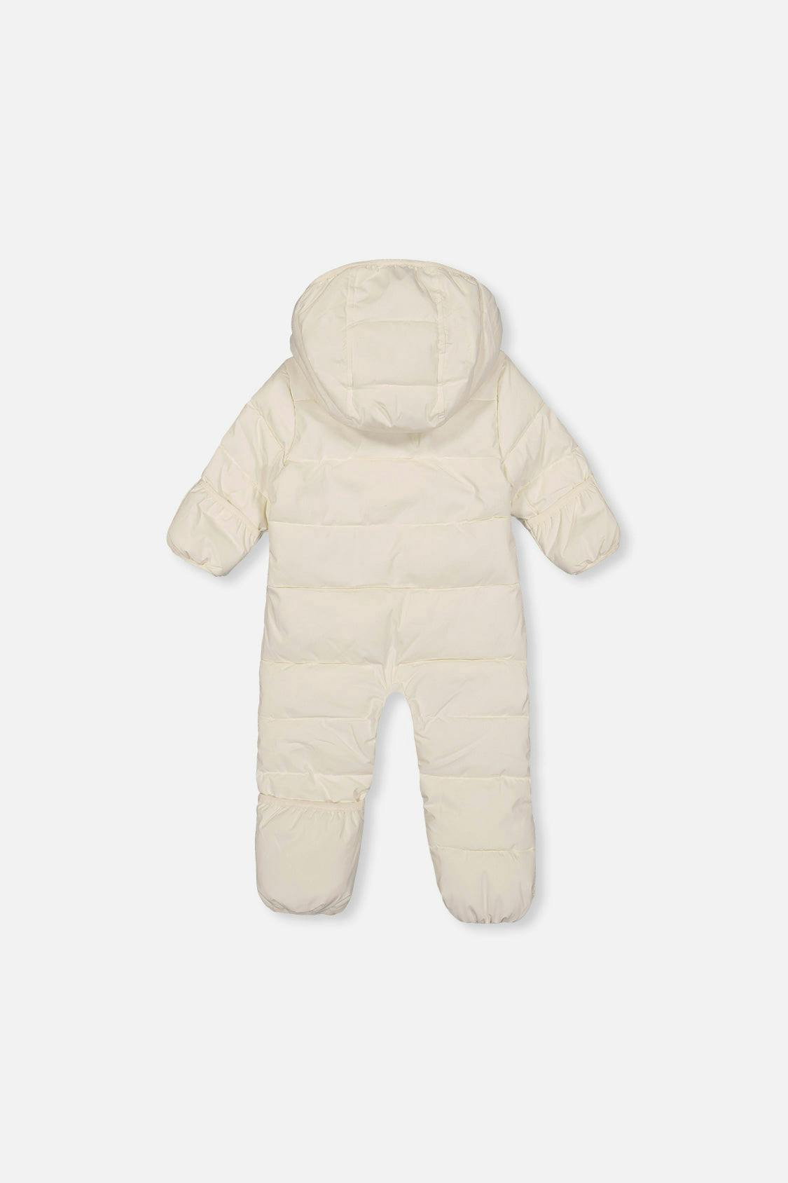 Baby Cloud One Piece Snowsuit Adapted For Car Seats Off White