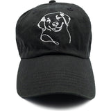 Custom Embroidered Dog Outline Hat, Natural