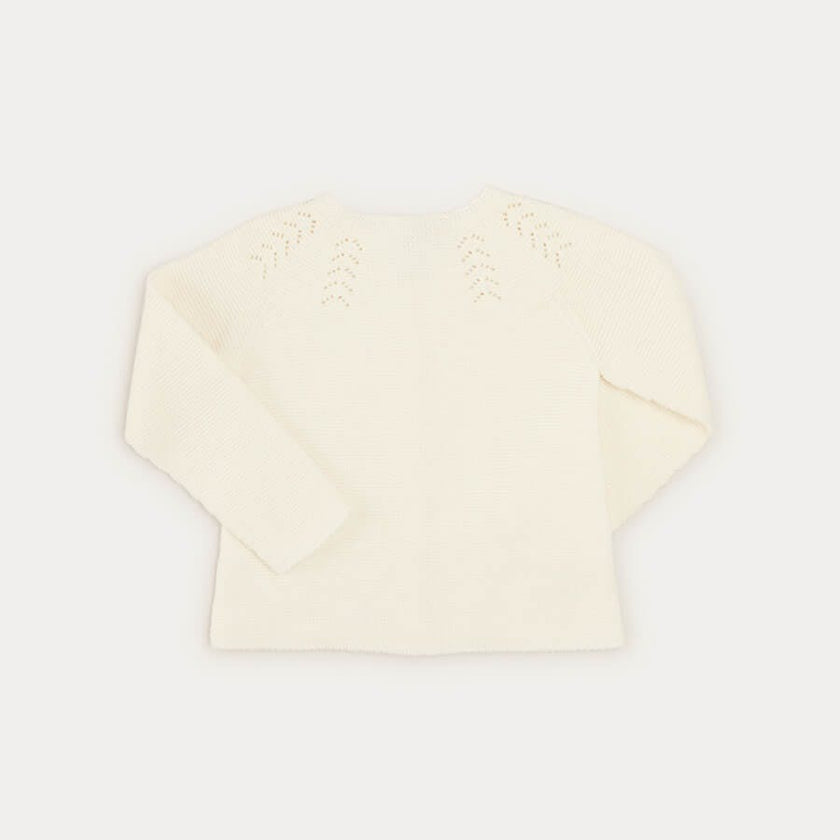Openwork Cardigan In Cream (6mths-10yrs)
