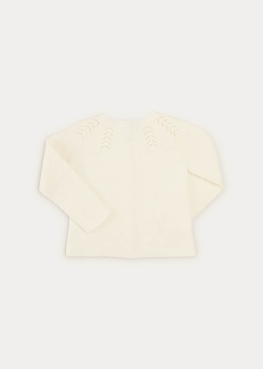 Openwork Cardigan In Cream (6mths-10yrs)