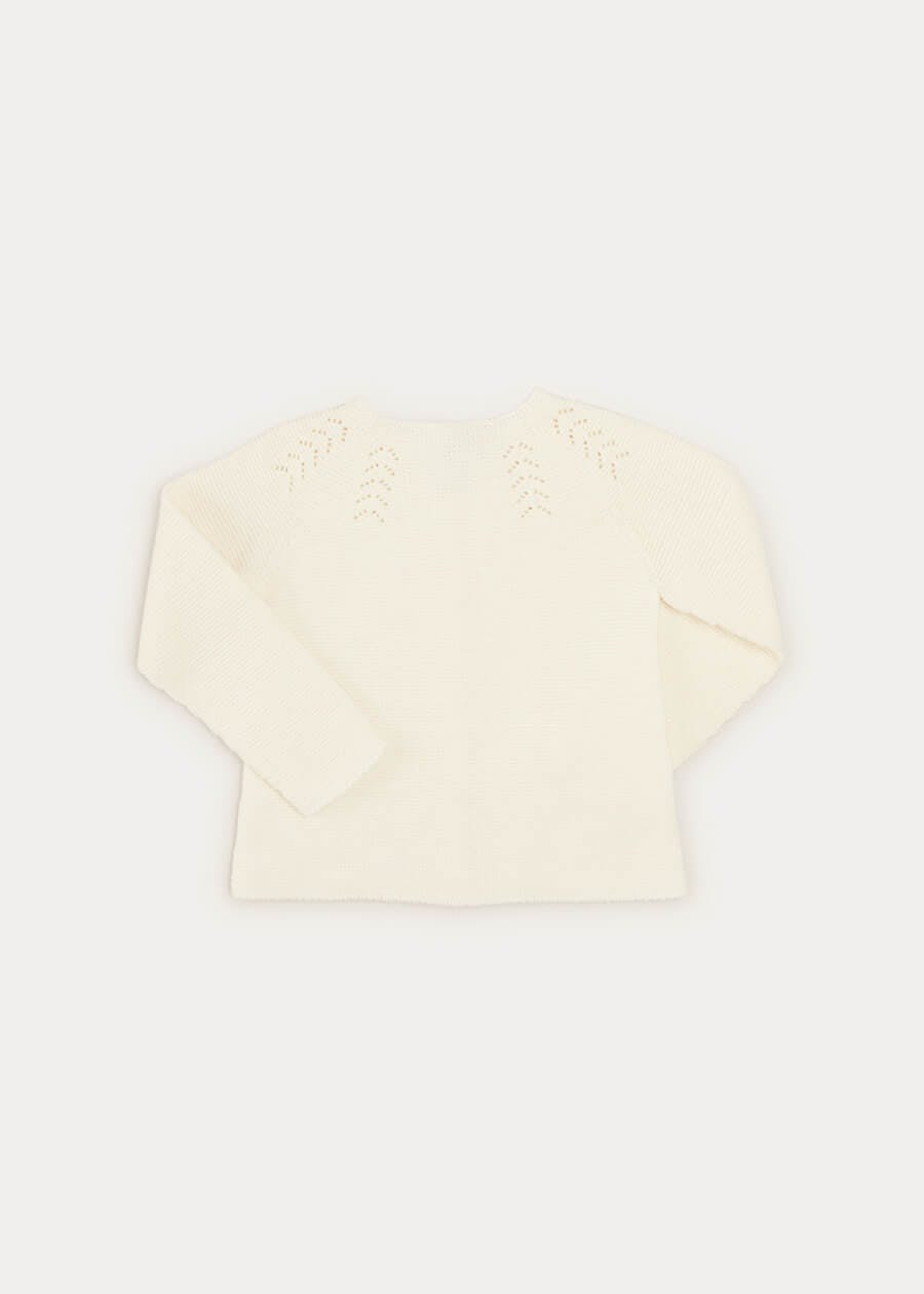Openwork Cardigan In Cream (6mths-10yrs)