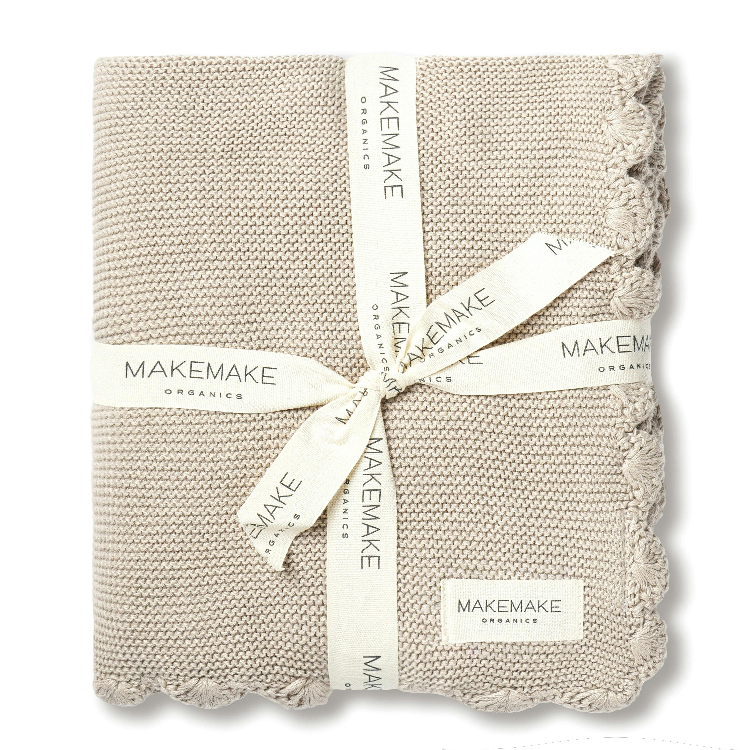 Organic Cotton Scalloped Baby Blanket