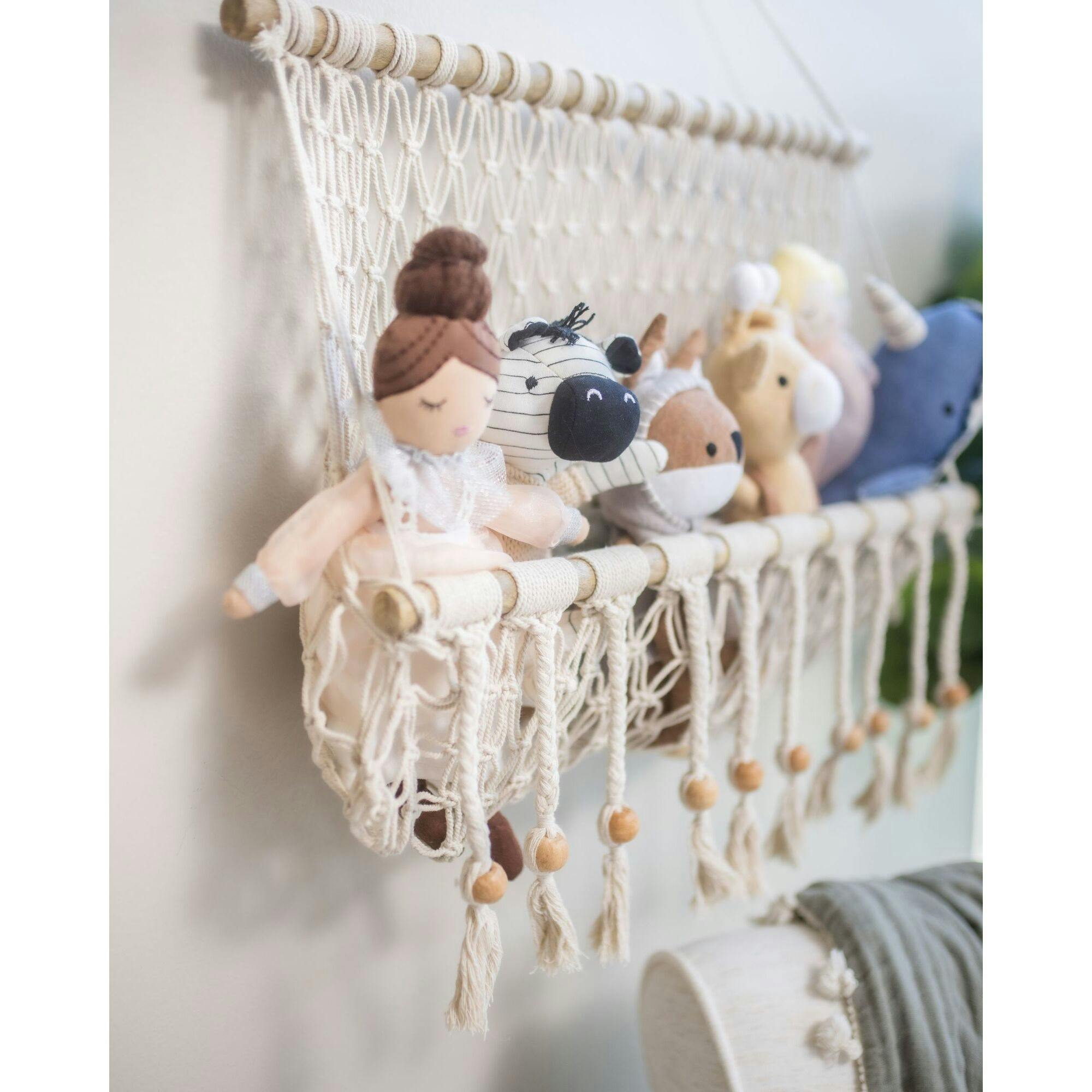 Willow Macrame Storage Wall Decor