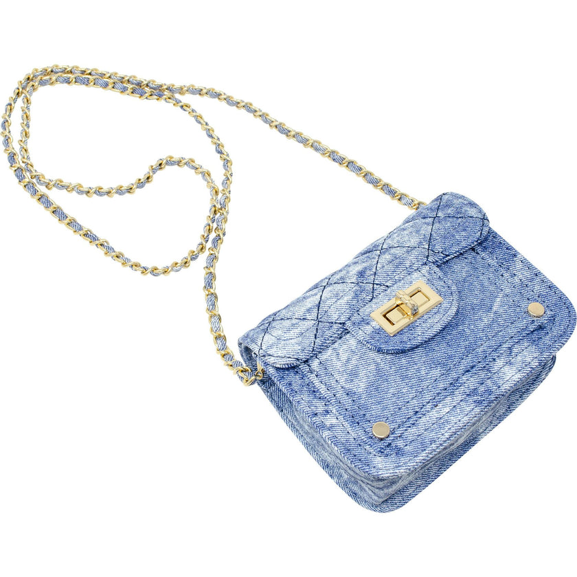 Tie-Dye Quilted Denim Handbag
