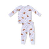 Touchdown Time - Lavender - Long Sleeve Loungewear Set