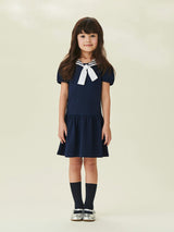 Navy Crisanta Girl Nautical Drop Waist Dress