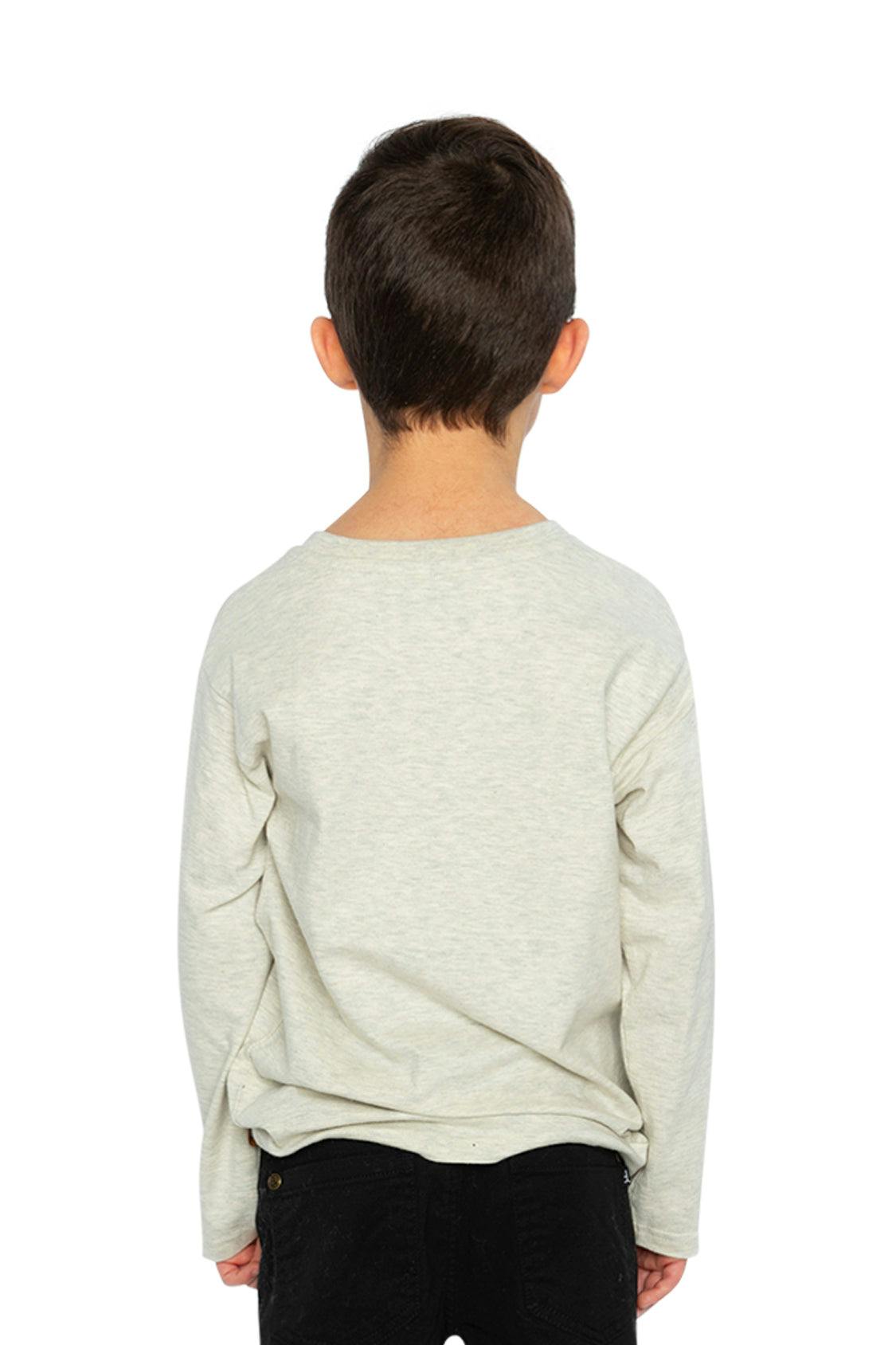 Organic Cotton Long Sleeve T-Shirt Heather Grey