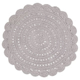 Alma Hand-Crocheted Scalloped Round Rug