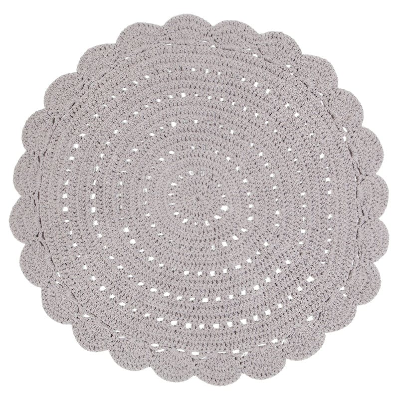 Alma Hand-Crocheted Scalloped Round Rug