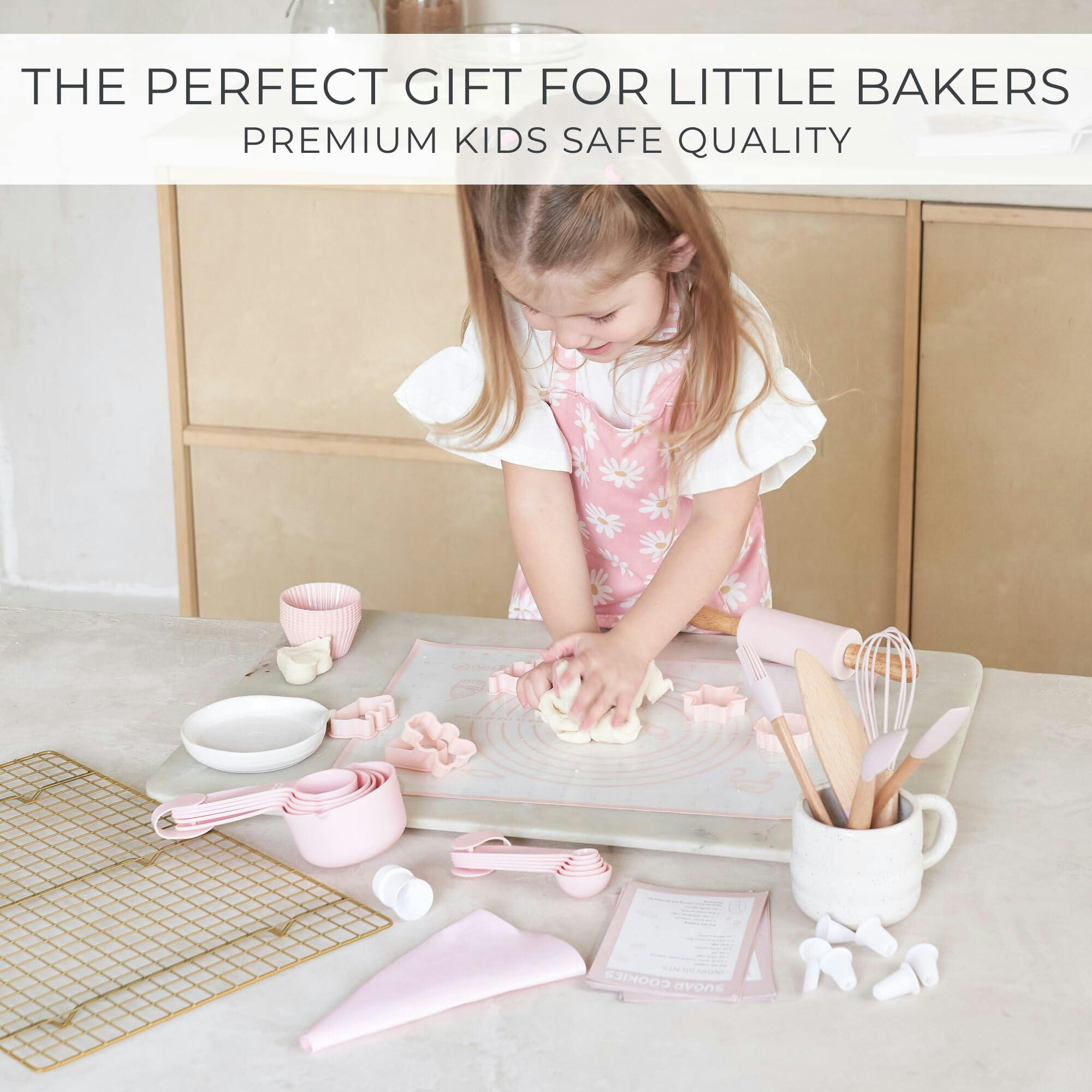 Kid Safe Cooking Tools - Kids Baking Set Gift for Girls