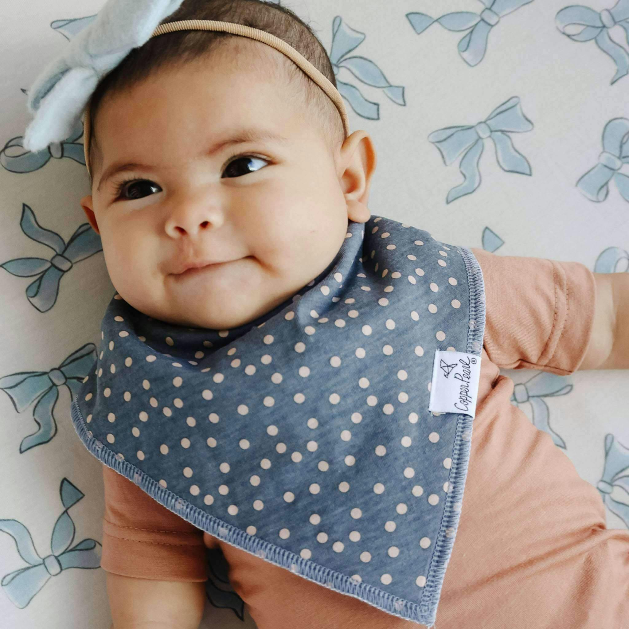 4 Pack Baby Bandana Bibs - Gemma In Tan