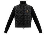 Cable Knit Quilt Sweater With Belt