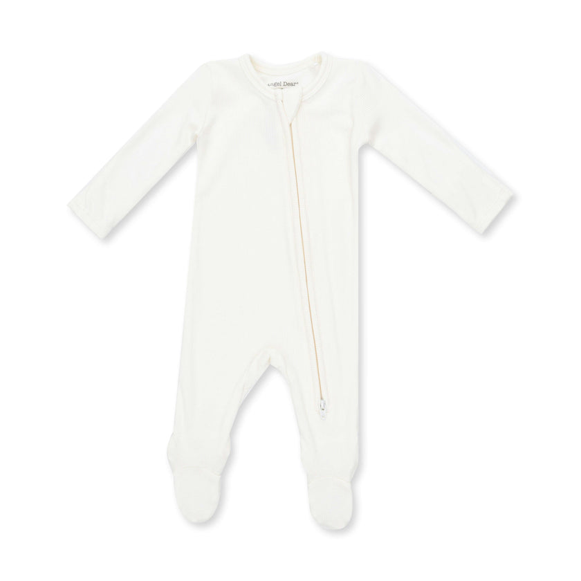 Solid Snow White - 2 Way Zipper Footie