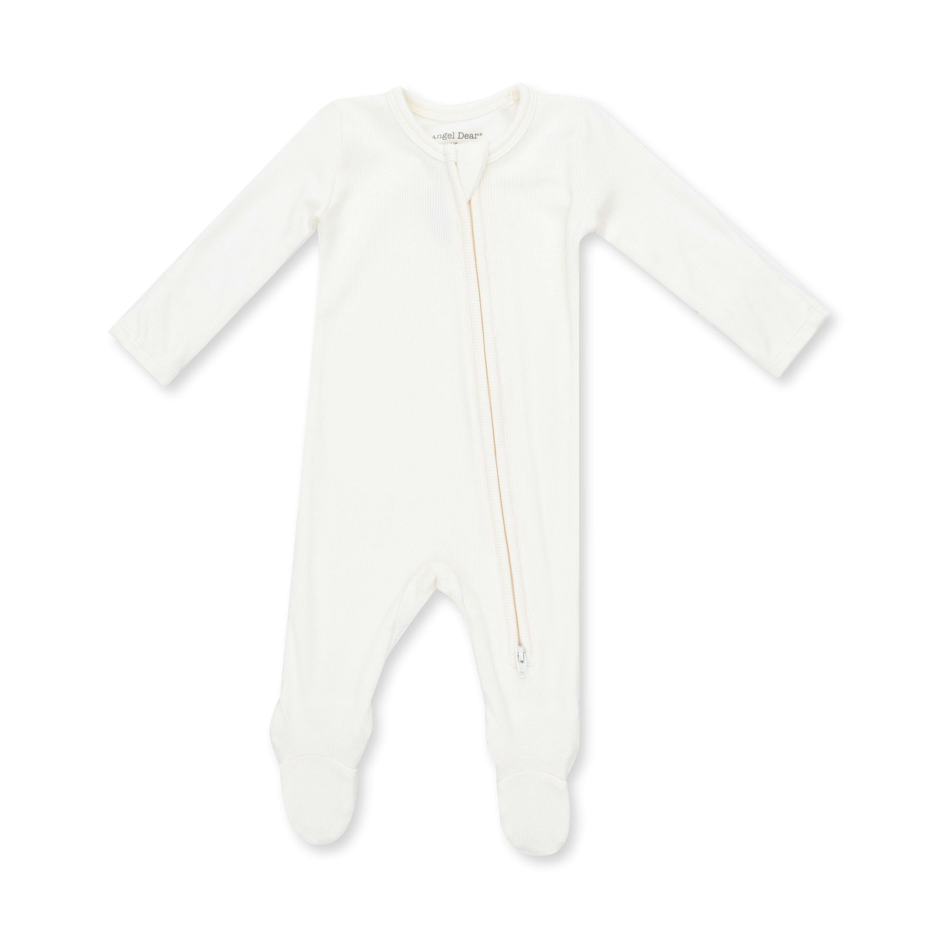 Solid Snow White - 2 Way Zipper Footie