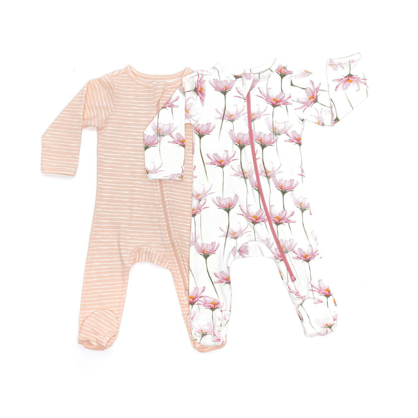 Zipped Long Sleeve Footed Onesie