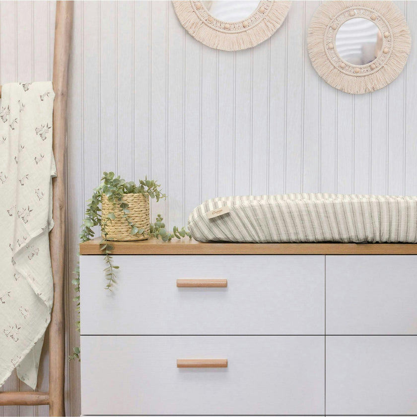 Organic Cotton Stripe Change Pad Cover