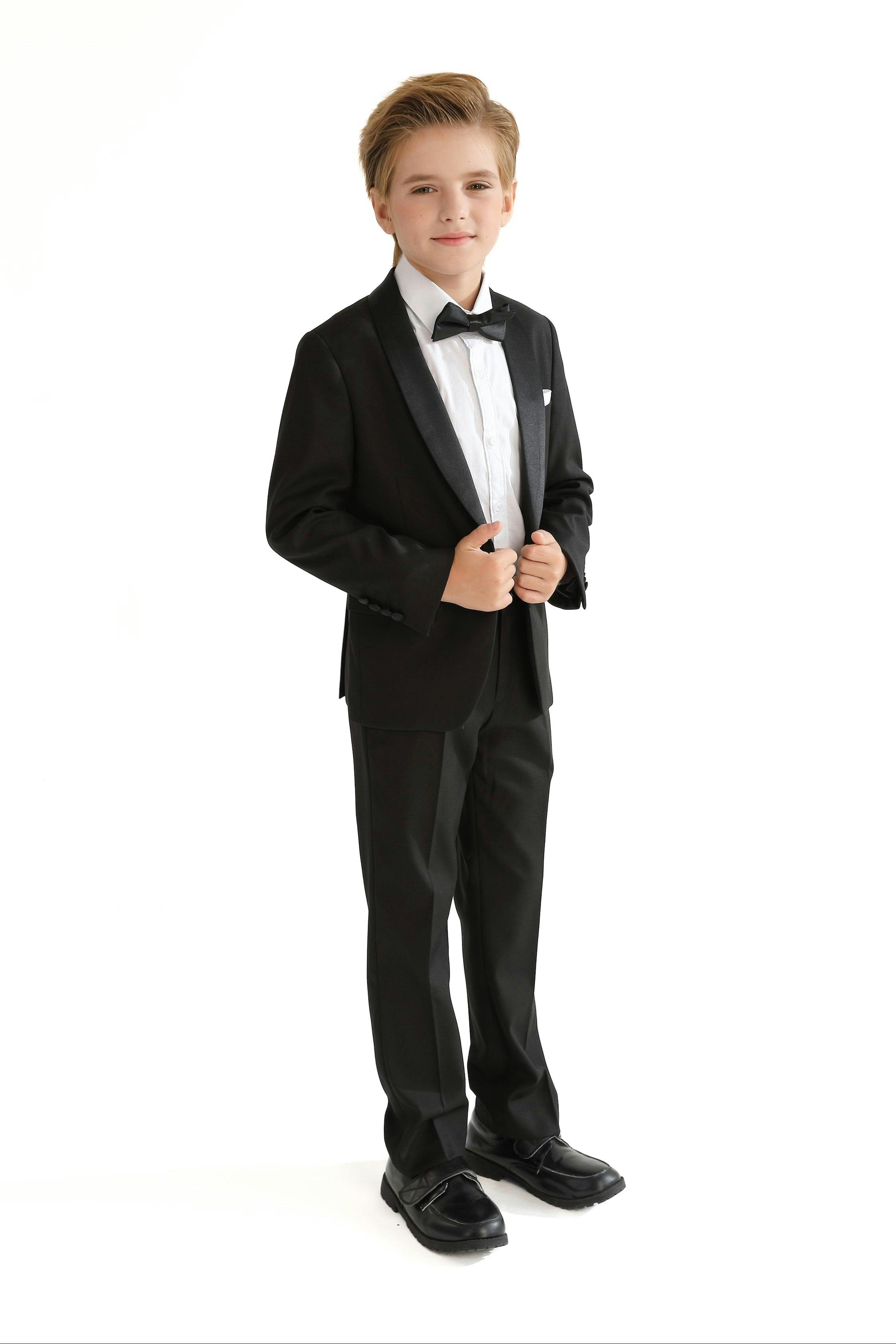 Black Shawl Lapel Wool Suit