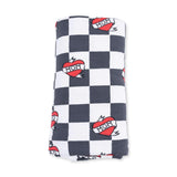 Heart Tattoo Check Black - Swaddle Blanket