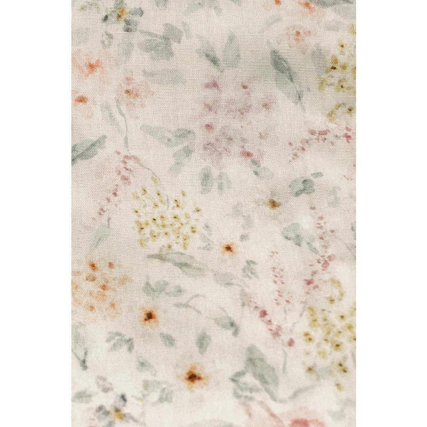 Dewdrop Meadow Timeless Floral Ruffle Zipper Pouch