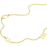 Block Initials Station Necklace