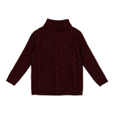 Cable Knit Ribbed Neck Sweater