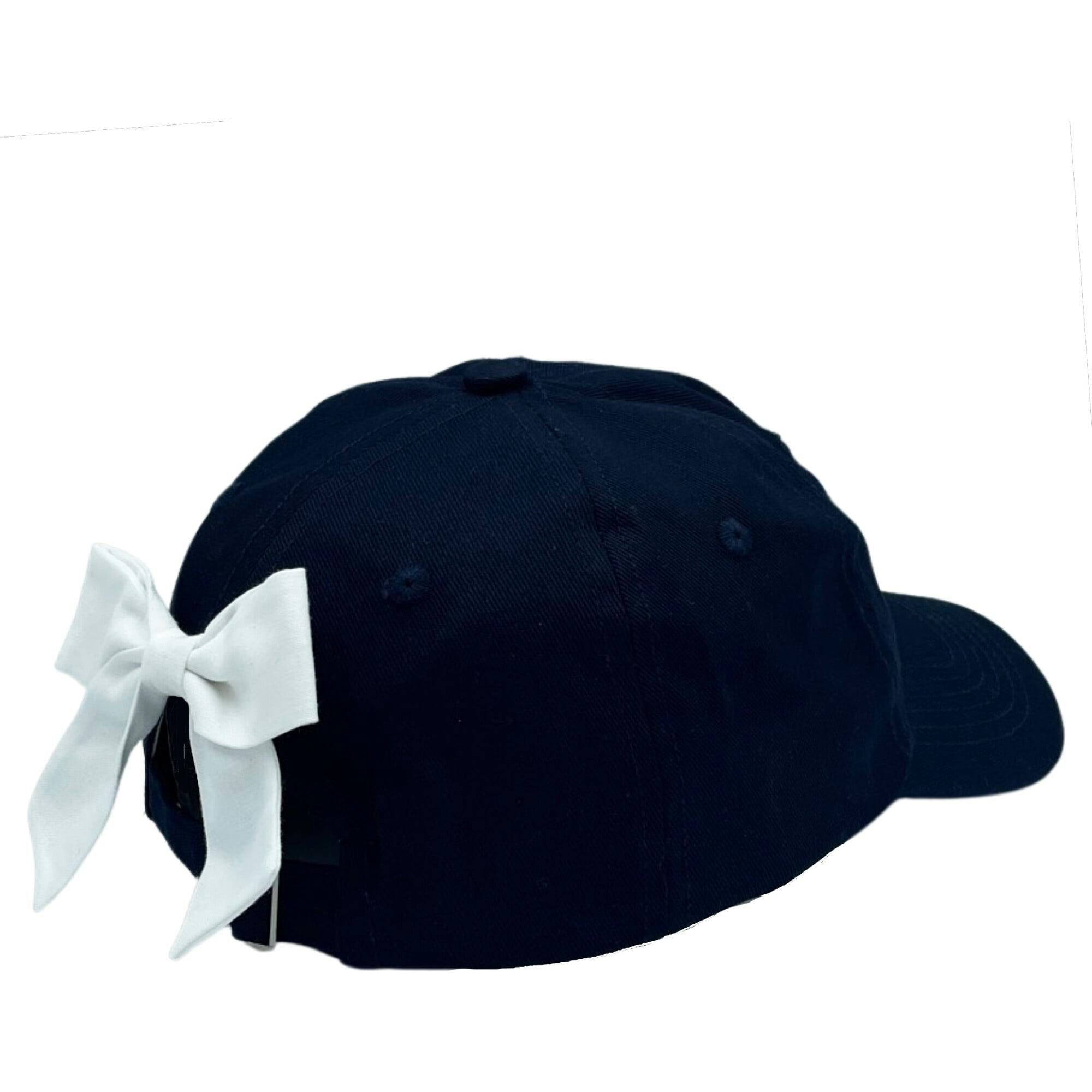 Customizable Bow Baseball Hat in Nellie Navy (Women)