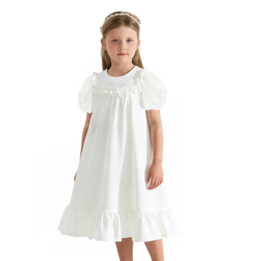 White Ruffle Berlin Dress
