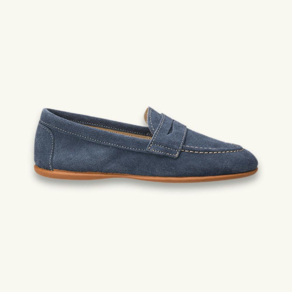 Suede Penny Loafer | Denim