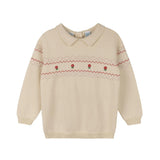 Girls Vintage Embroidered Knit Sweater