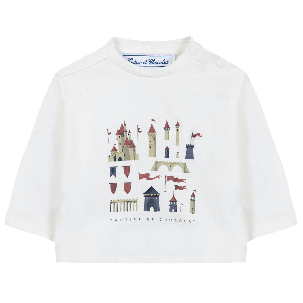 TARTINE ET CHOCOLAT Knight's Realm Baby T-shirt - Bordeaux
