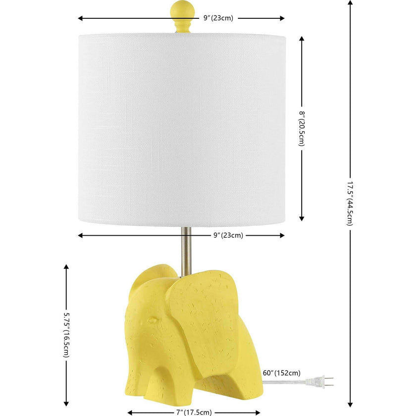 Koda Eclectic Southwestern Resin/Iron Elephant LED Kids Table Lamp