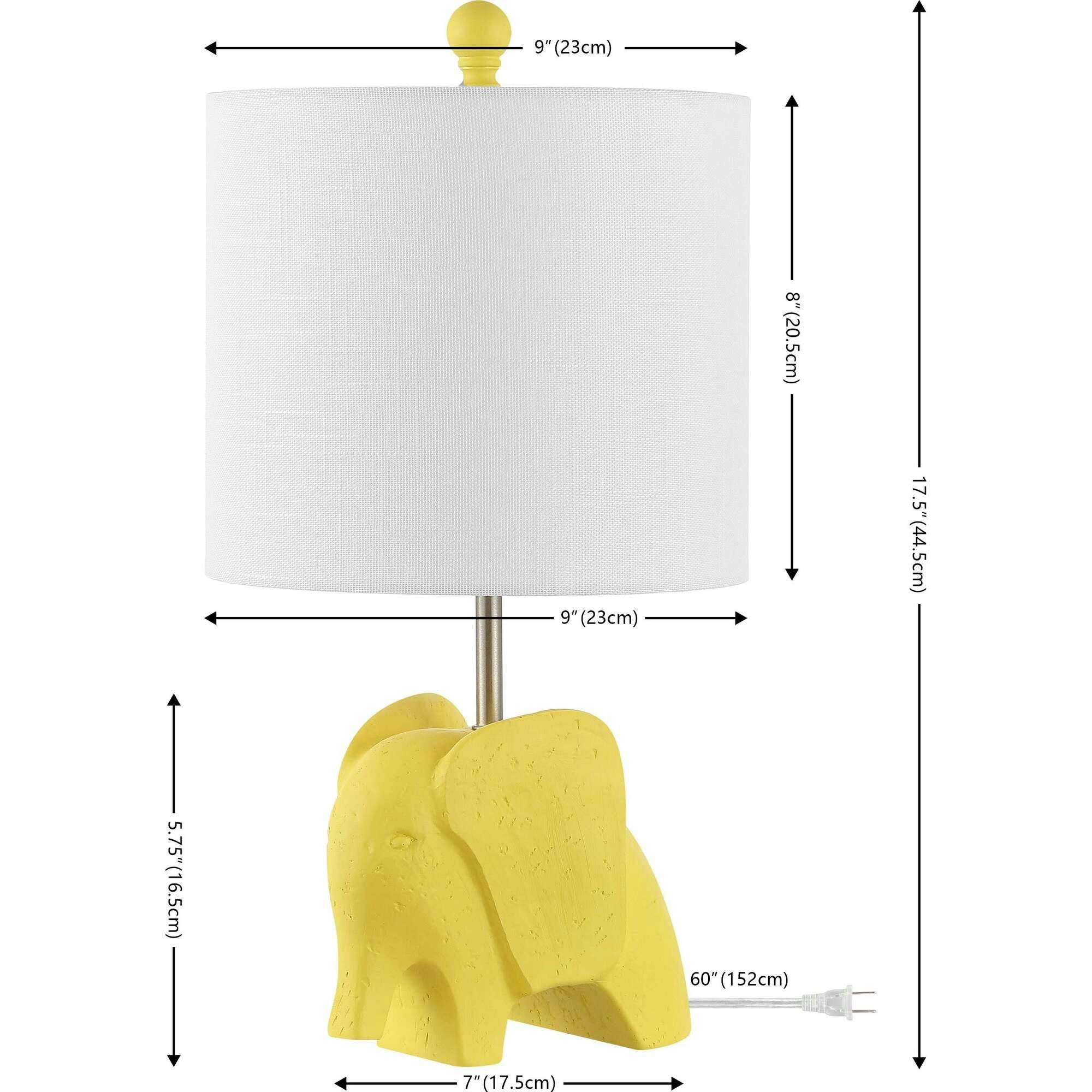 Koda Eclectic Southwestern Resin/Iron Elephant LED Kids Table Lamp