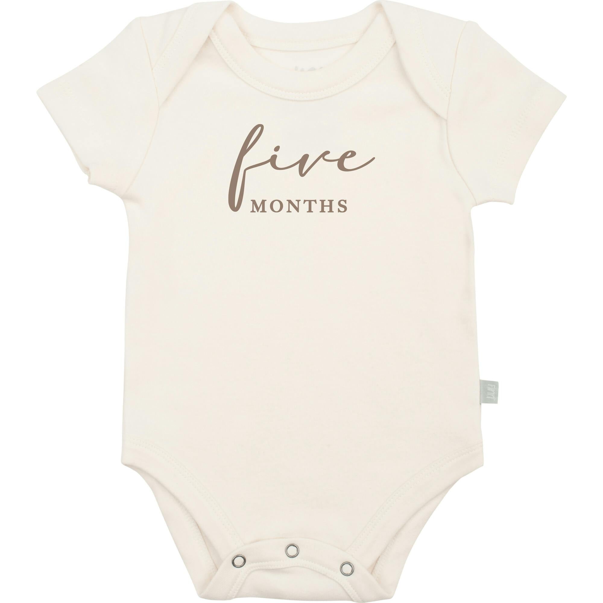 graphic bodysuit | five months milestone taupe